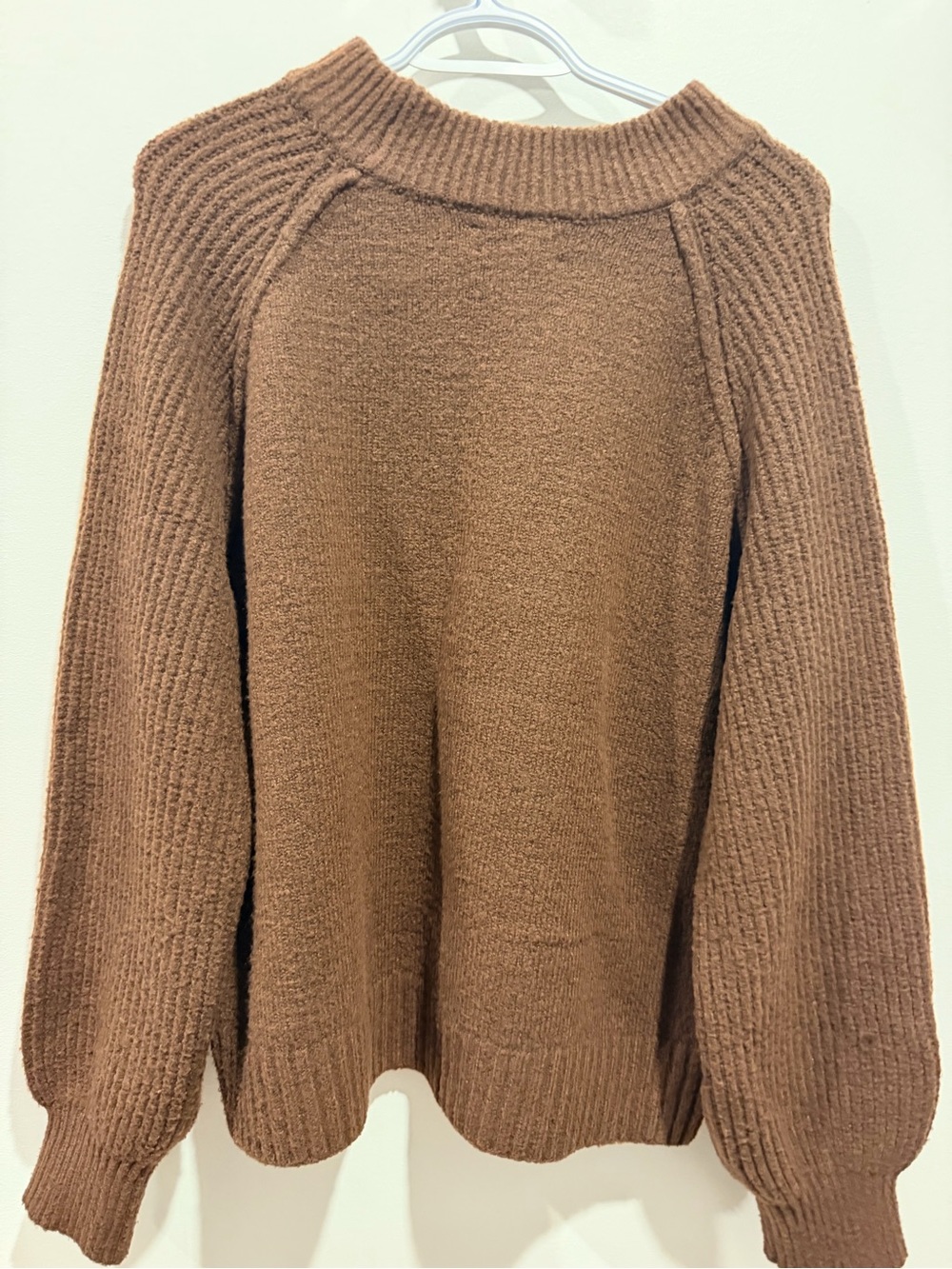 Sincerely Jules Chunky Brown Cowl-Neck Sweater